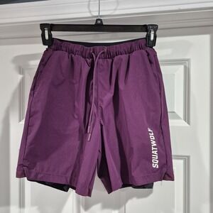 Squat Wolf Shorts Mens Small Purple Lined 2 In 1 Performance Workout‎ Gym 7"